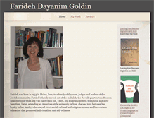 Tablet Screenshot of faridehgoldin.com